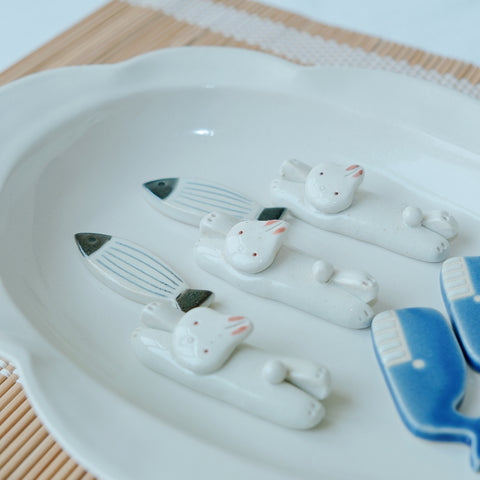 Handmade Mino Ware Chopsticks Rest