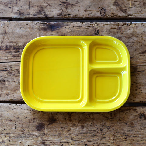 Fosset Sectioned Plate - Yellow