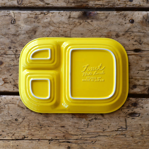 Fosset Sectioned Plate - Yellow