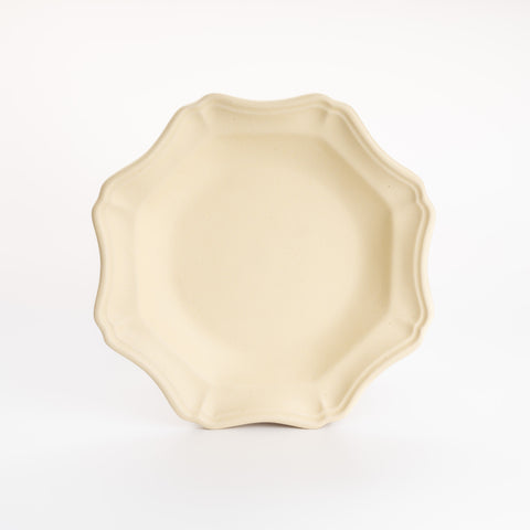 Octagonal Creamy Yellow Plate