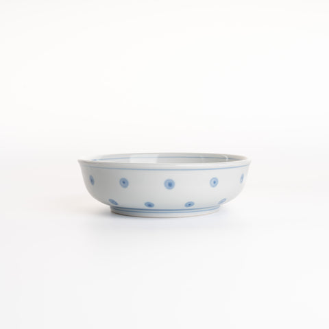 Polka Dot 7" Flat Bowl