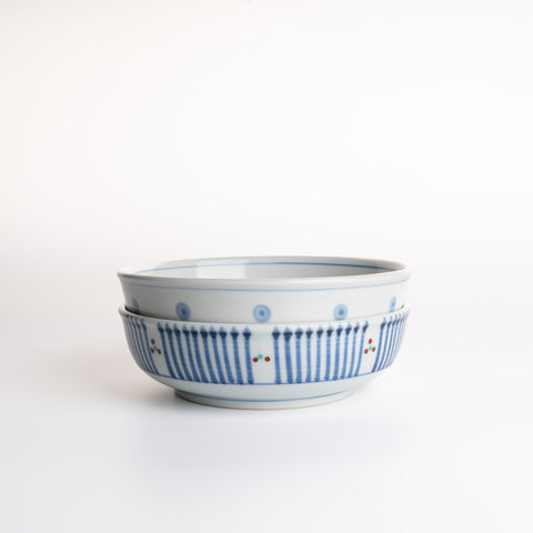 Polka Dot 7" Flat Bowl