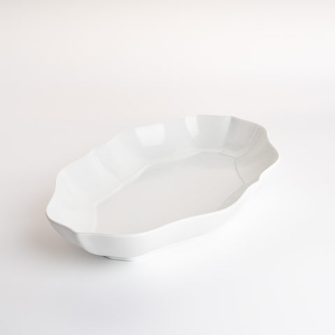 Pale White Rinka Long Plate