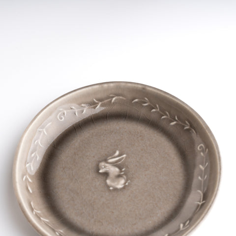 Cracked Glaze Rabbit Plate