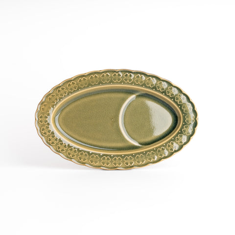 Olive Clover Mug With Saucer