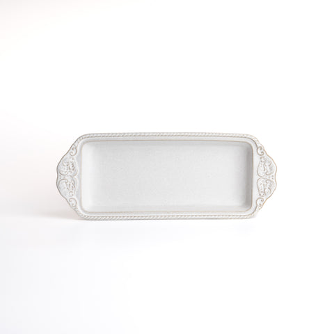 Ash White Rectangular Tray Plate