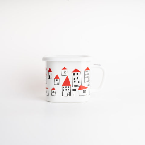 Enamel 1.45L Container/Pot - House