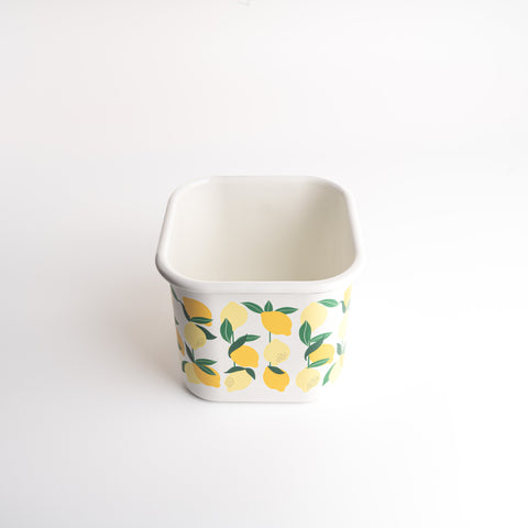 Enamel 1.45L Container/Pot - Lemon