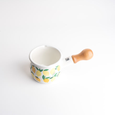 Enamel 550ml Milk Pot - Lemon