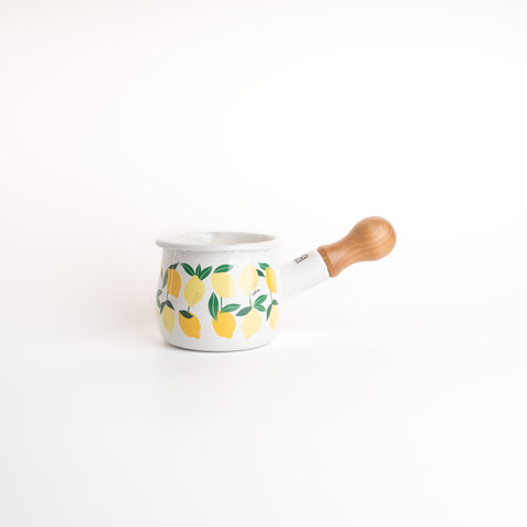 Enamel 550ml Milk Pot - Lemon