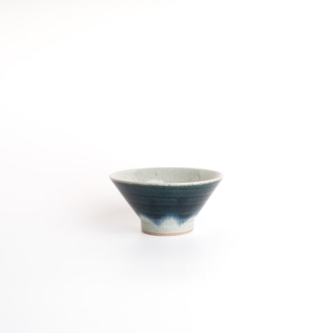 Mino Ware Mt.Fuji Rice Bowl(cracked glaze) - Navy