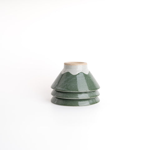 Mino Ware Mt.Fuji Rice Bowl - Green