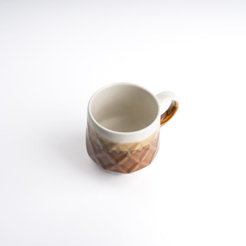 Mino Ware Plaid Mug - Brown