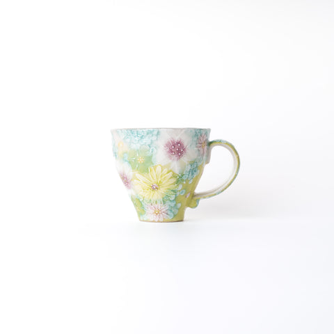 Yuzuriha Handmade Flower Mug - 彩小花紋