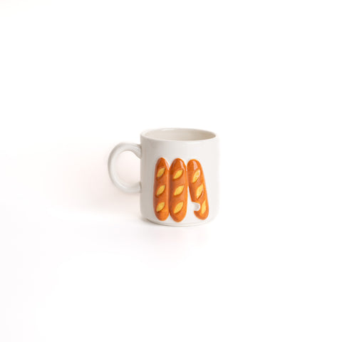 Concombre Cat Bakery Mug - Baguette(White)