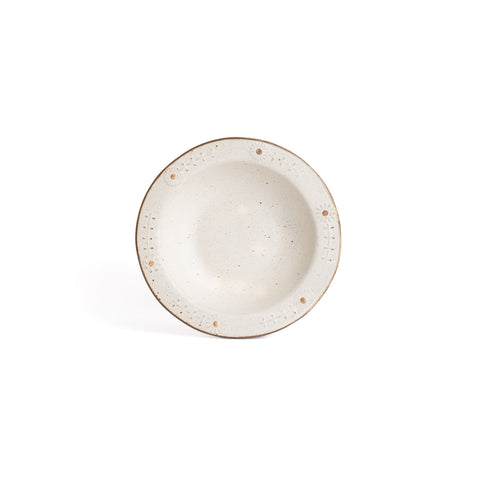 Oldwhite Flower Soup Plate(kinsai) - Small