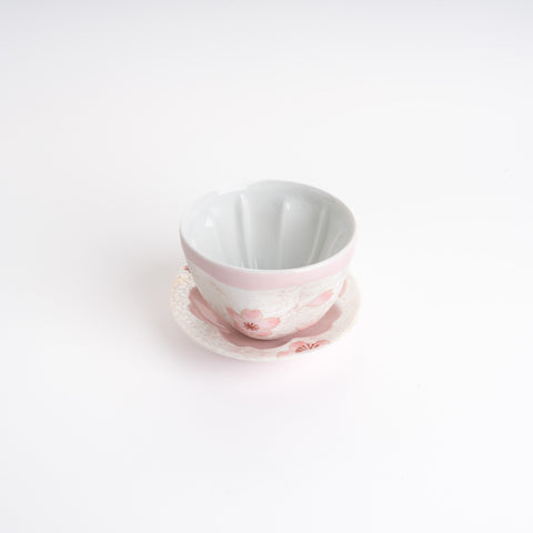 Tasei Gama Sakura Tea Cup With Saucer