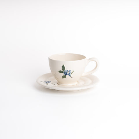 Myrtille cup with saucer