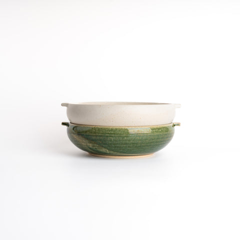 Mino Ware Deep Plate - Green