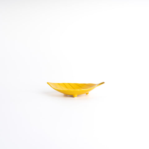 Kouringama Leaf side dish plate (yellow)