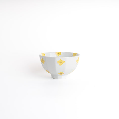 Arita Ware Yellow Flower Rice Bowl