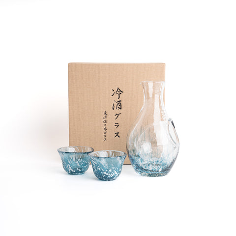 Toyo-Sasaki Sake Gift Set - Peacock Blue