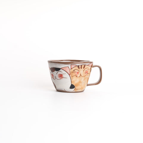 Arita Ware Cat Soup Mug - Blue