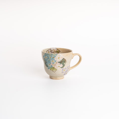 Arita Ware Hand-Painted Mug - hydrangea