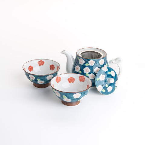 Arita Ware Plum Blossom Rabbit Tea Ware Set