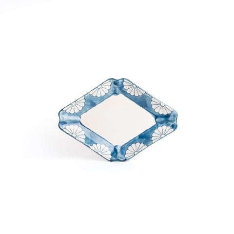 Sumiri Hishigata Diamond-Shape Plate - Blue