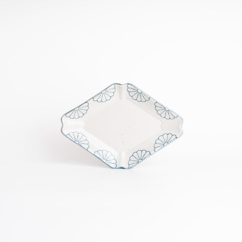 Sumiri Hishigata Diamond-Shape Plate - White