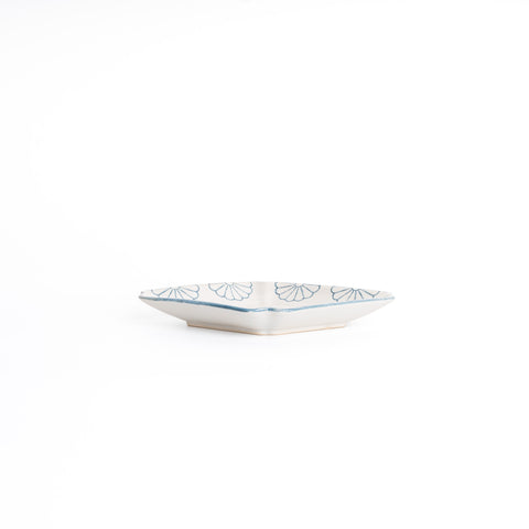 Sumiri Hishigata Diamond-Shape Plate - White