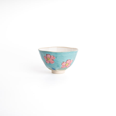 Hasami Ware Sakura Rice Bowl - Blue