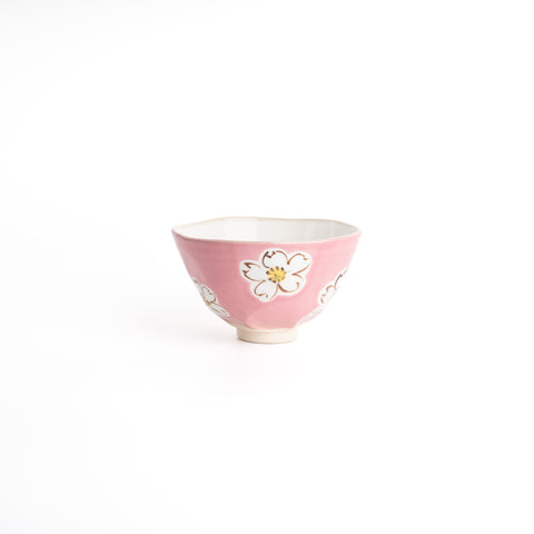 Hasami Ware Sakura Rice Bowl - Pink