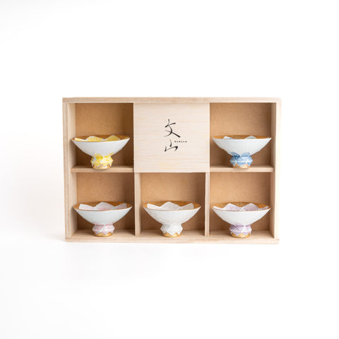 Arita Ware Hand-Painted Lotus Tea Cup Gift Set