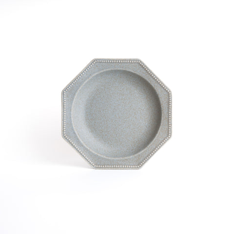 Grey Octagonal Plate Large