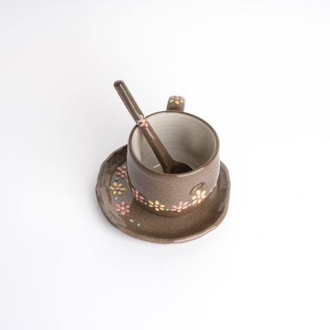 Koishiwara Ware Cup With Saucer Set