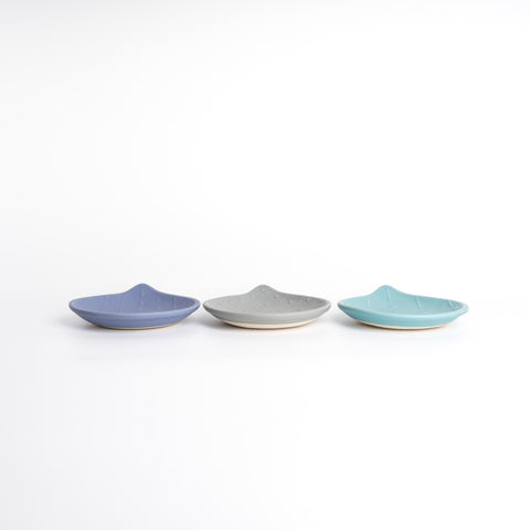 Small Raindrop Plate - Grey