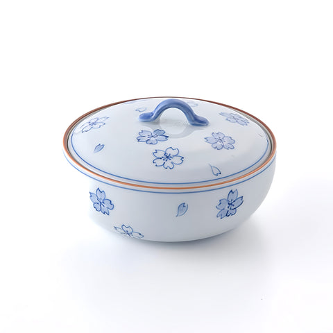 Kouringama Hasami Ware Steam Bowl (桜散らし)