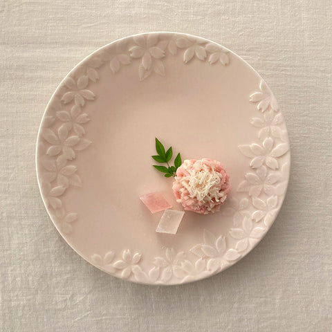 Mino ware Sakura 21cm Round Plate