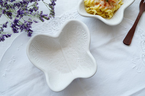 White Butterfly Dish