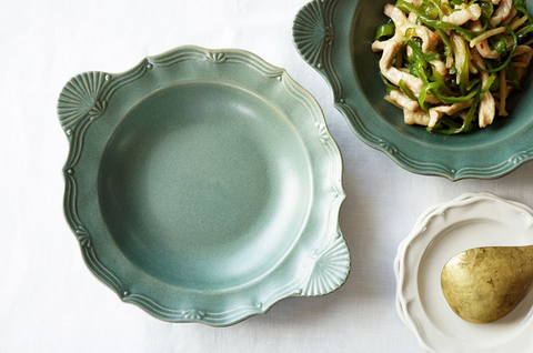 Copper Green Glaze Western Deep Plate