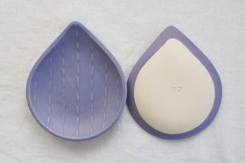 Small Raindrop Plate - Violet