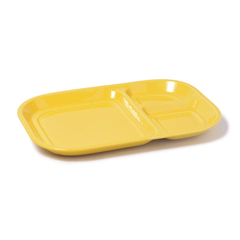 Fosset Sectioned Plate - Yellow